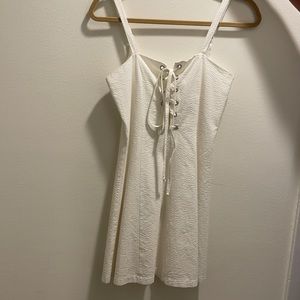 Staud White Mini Dress